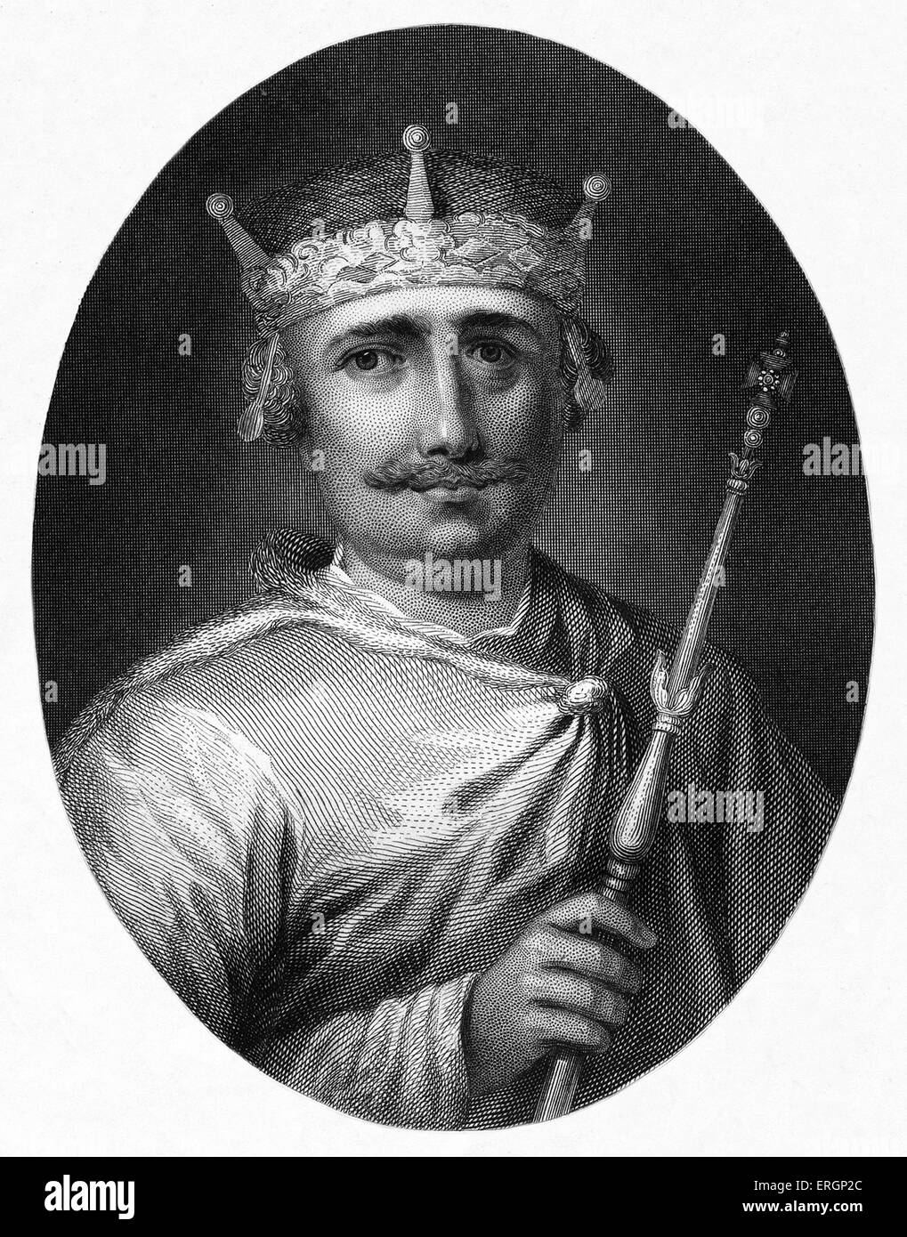 Guglielmo II, noto come William Rufus o William Red, ritratto. Re d'Inghilterra dal 1087 fino al 1100. 1056 - 2 agosto 1100. Foto Stock