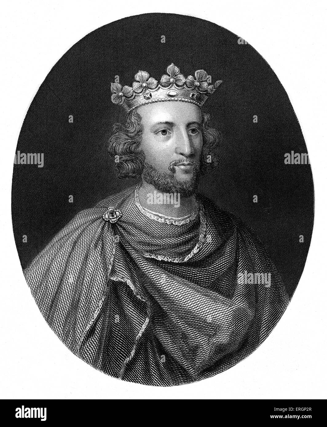 Enrico III, noto anche come Henry di Winchester, ritratto. Re d'Inghilterra, Signore dell'Irlanda e del Duca di Aquitania dal 1216 fino al Foto Stock