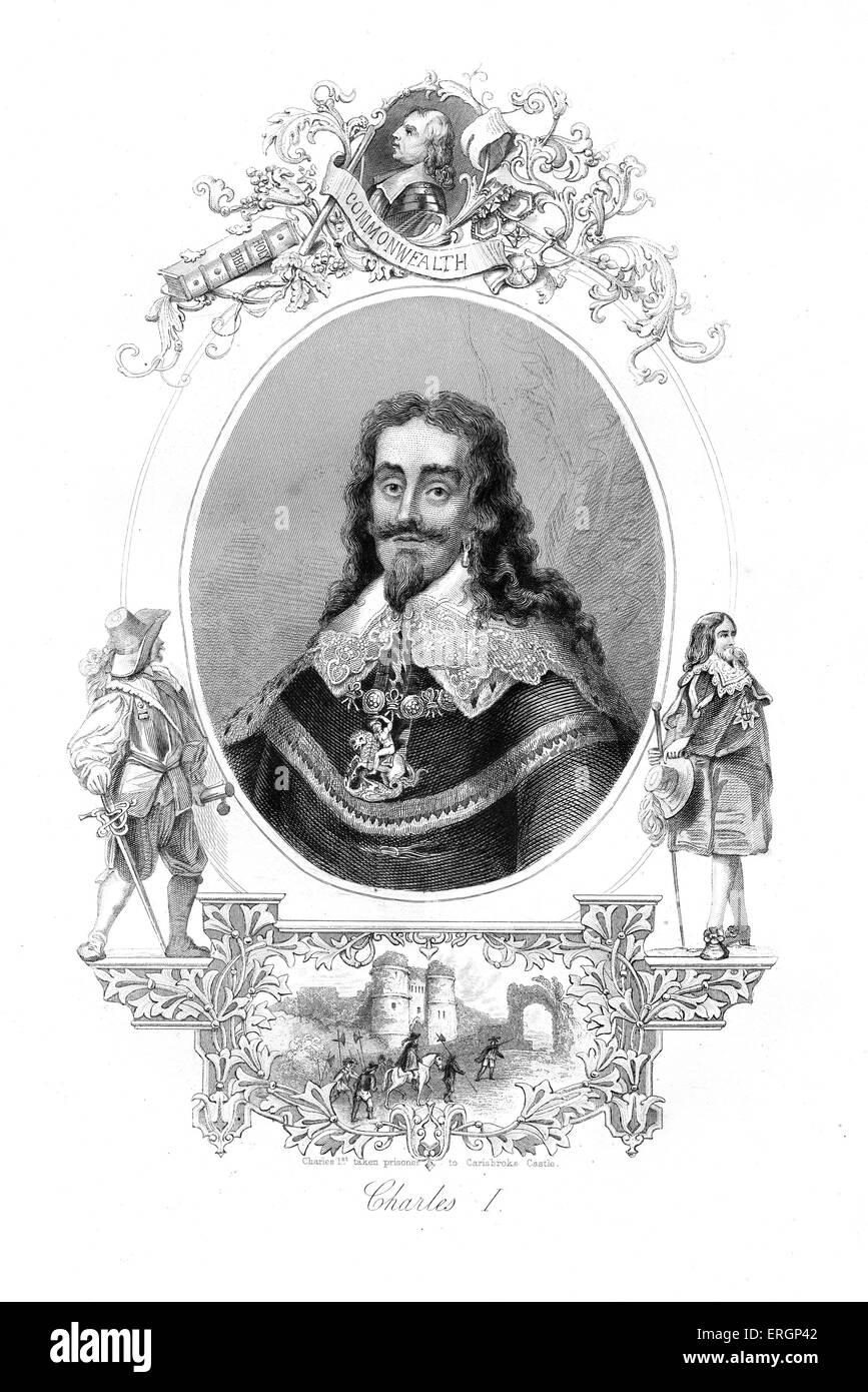 Carlo I, ritratto. Monarca dei tre regni di Inghilterra, in Scozia e in Irlanda dal 27 marzo 1625 fino alla sua esecuzione in Foto Stock