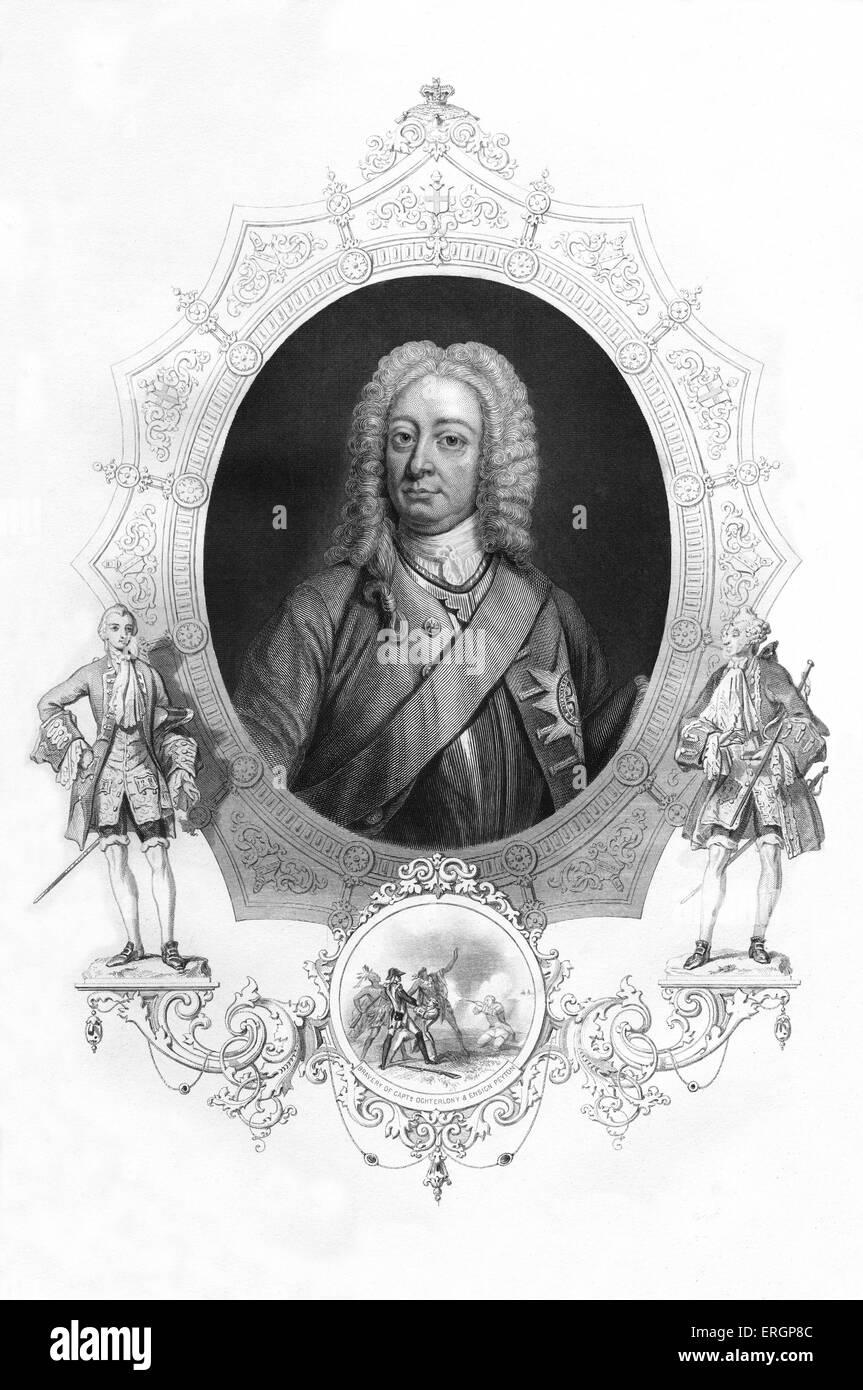 Il King George II, ritratto. Regnò come re di Gran Bretagna e Irlanda dal 1727 fino alla sua morte, 30 Ottobre 1683 - 25 Ottobre Foto Stock