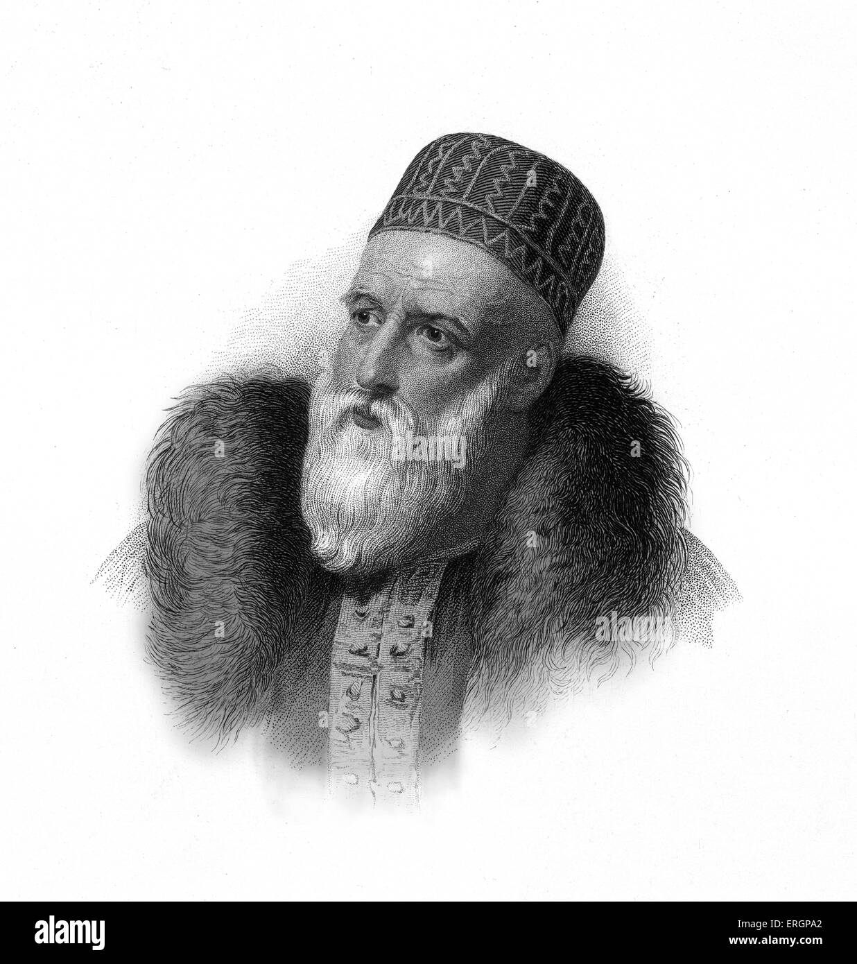 Ali Pacha / Pasha, noto anche come "Leone di Yannina', ritratto. Ottomano righello albanese della parte occidentale della Rumelia, il Foto Stock
