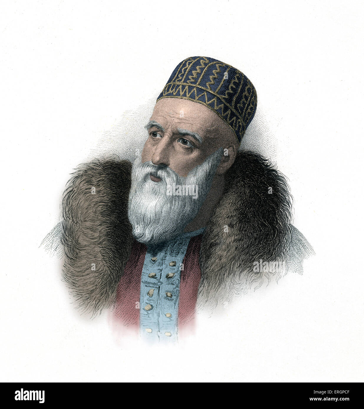 Ali Pacha / Pasha, noto anche come "Leone di Yannina', ritratto. Ottomano righello albanese della parte occidentale della Rumelia, il Foto Stock