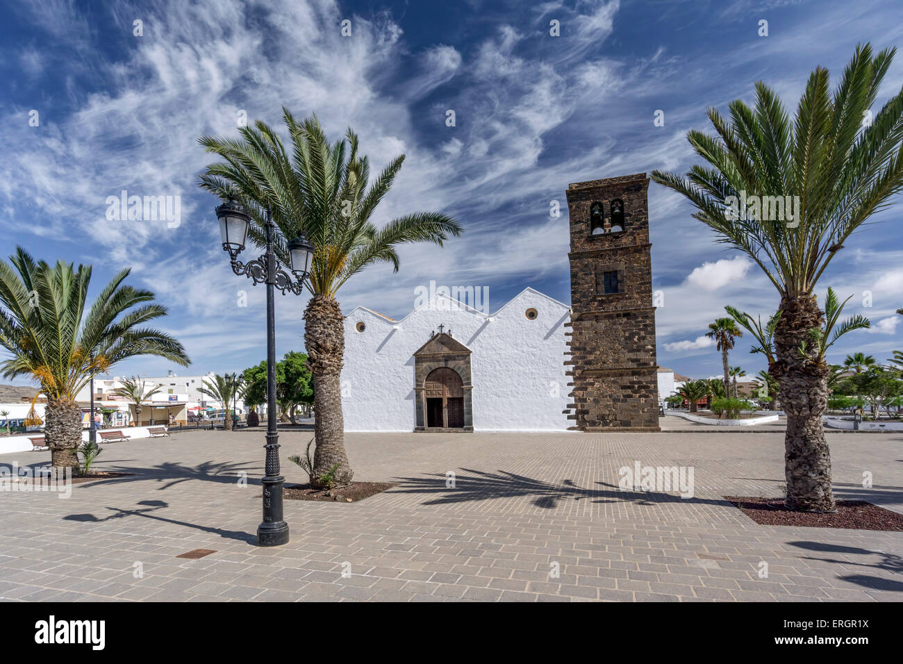Chiesa di Nuestra Senora de la Candelaria La Oliva Fuerteventura Isole Canarie Spagna Europa Foto Stock