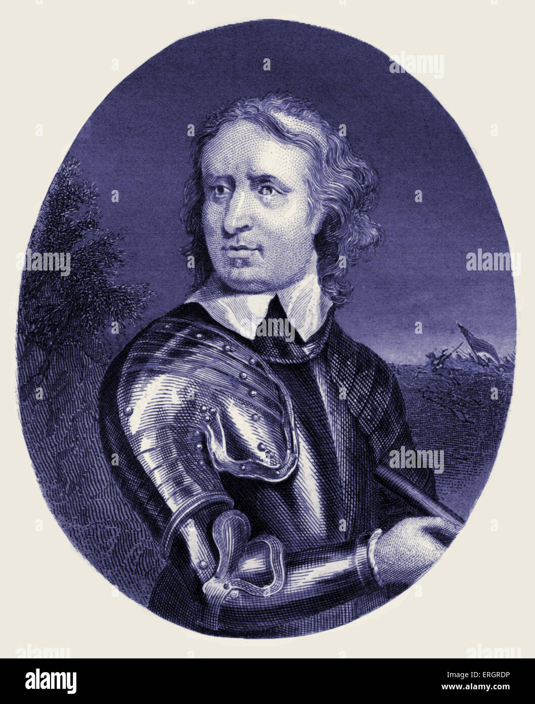 Oliver Cromwell - "protettore del Commonwealth', ritratto. Militare inglese e leader politico, 25 Aprile 1599 - 3 Foto Stock