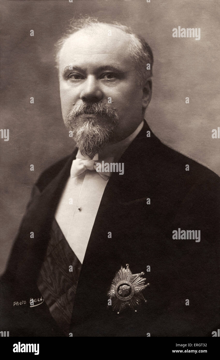 Raymond Poincaré - ritratto. Il presidente della Repubblica francese (1913-1920), strettamente associata con "Entente Cordiale e Foto Stock