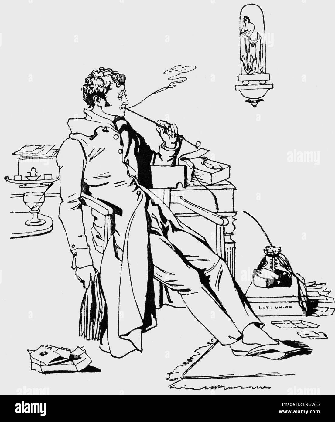 Thomas Campbell: poeta Scozzese, 27 Luglio 1777 - 15 giugno 1844. Da un disegno di Daniel Maclise. Foto Stock