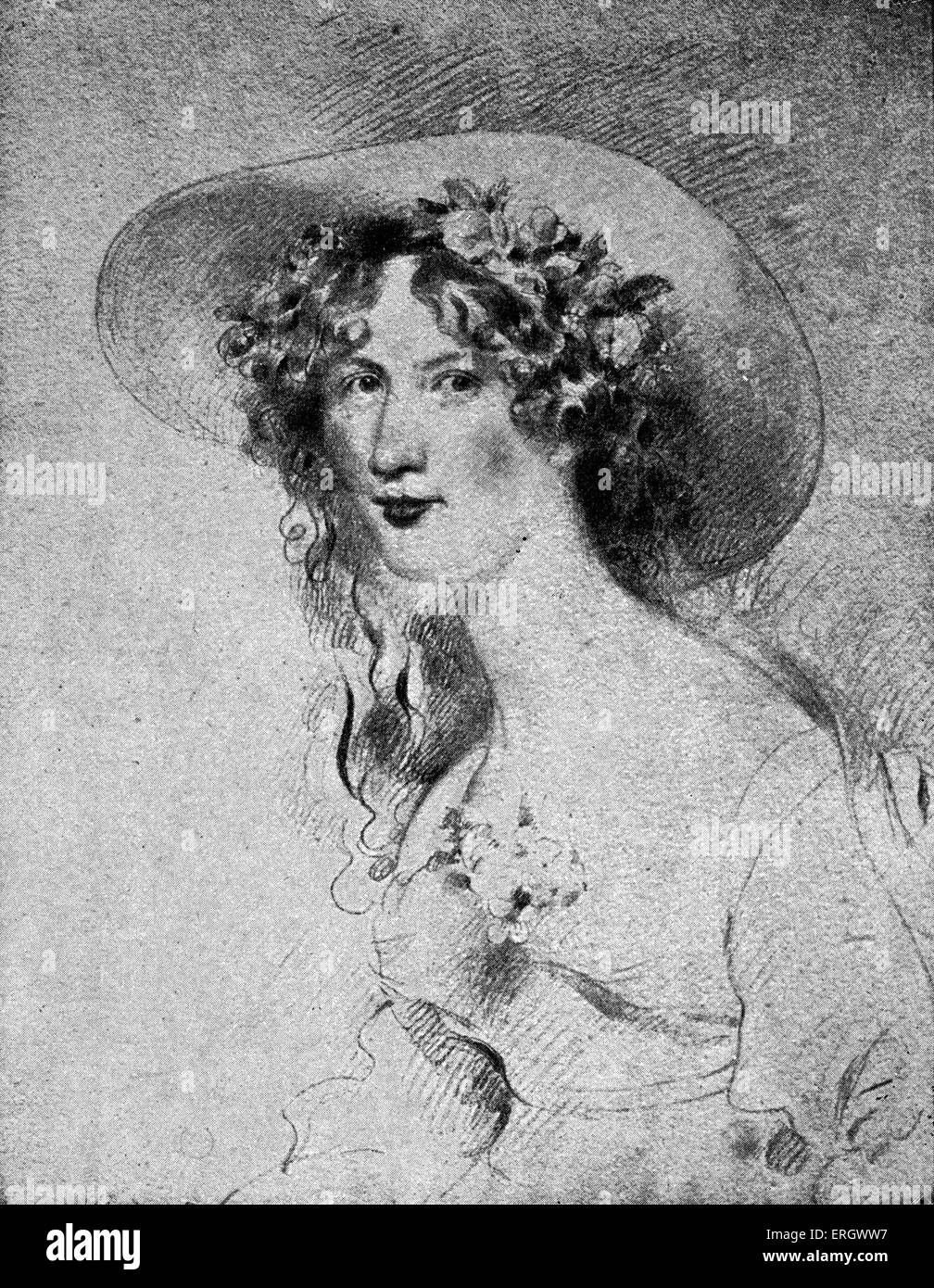 Jane Porter: romanziere inglese, 1776-1850. Dopo il ritratto da G H Harlow. Foto Stock