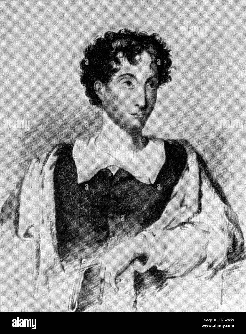 Charles Robert Maturin: inglese irlandese un pastore protestante (ordinato dalla Chiesa d'Irlanda) e un drammaturgo e romanziere, 25 settembre 1782 - 30 ottobre 1824. Dopo un disegno da W Brocas. Foto Stock