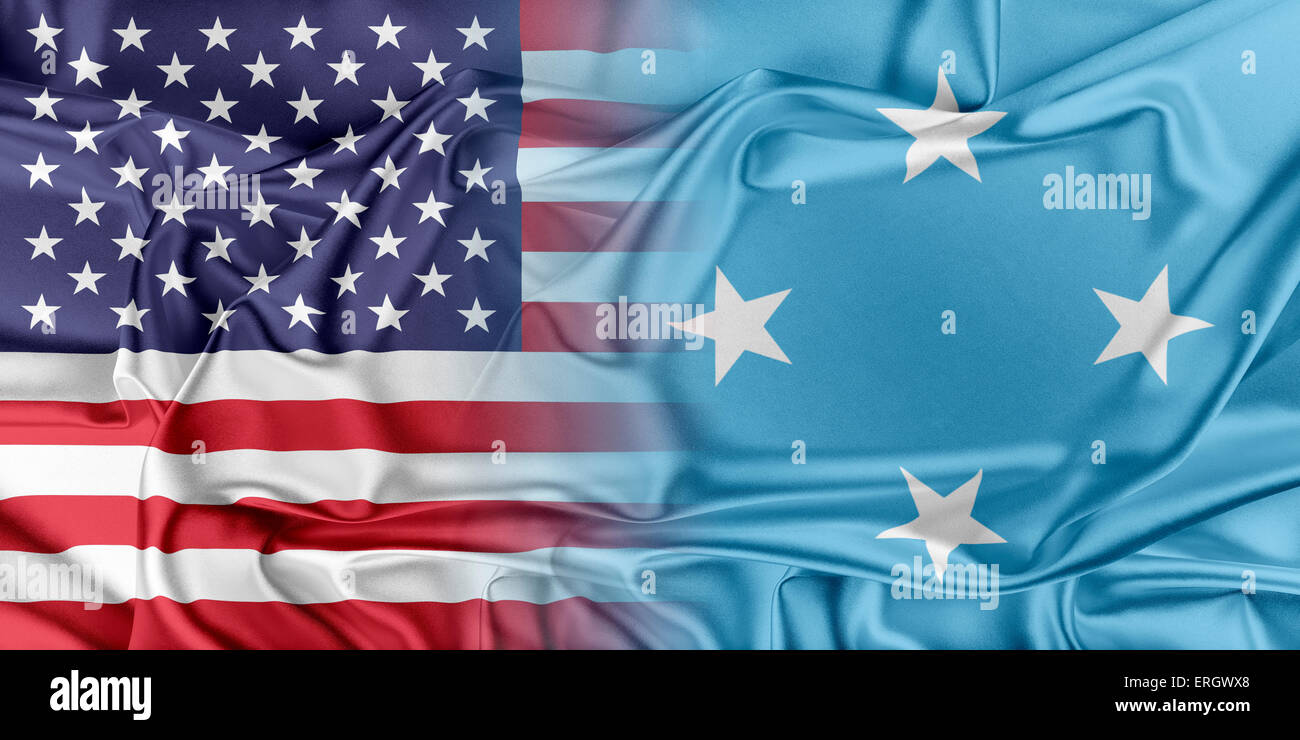 Stati Uniti d'America e gli Stati Federati di Micronesia Foto Stock