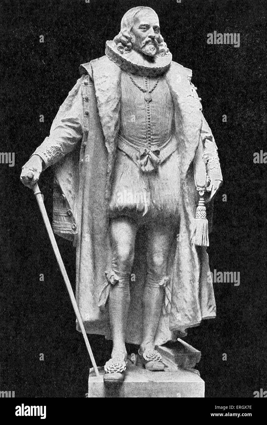 Francis Bacon scultura. Filosofo Inglese e uomo politico, 22 gennaio 1561- 9 Aprile 1626. Foto Stock