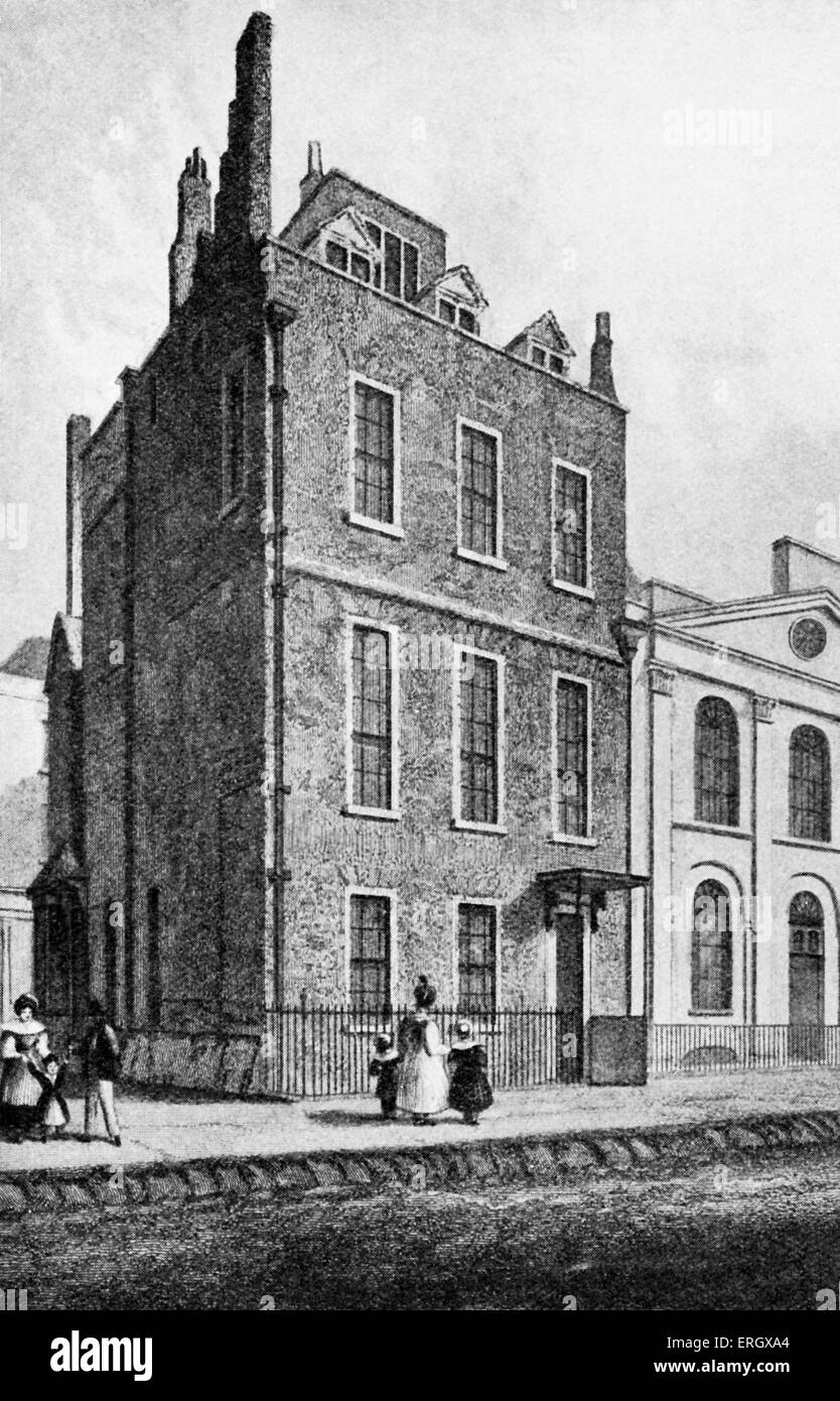 Fanny Burney in Casa San Martin's Street, Londra. FB: romanziere, diarist e drammaturgo, 1752 - 1840. Dopo il matrimonio era Foto Stock