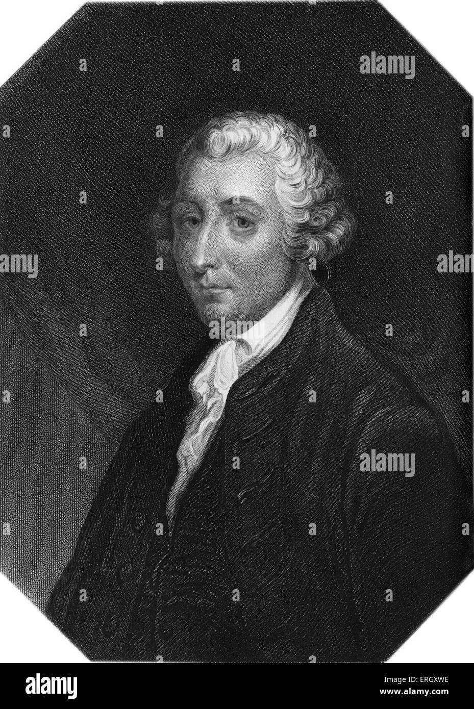 Tobias Smollett: autore scozzese, 19 marzo 1721 - 17 settembre 1771. Foto Stock