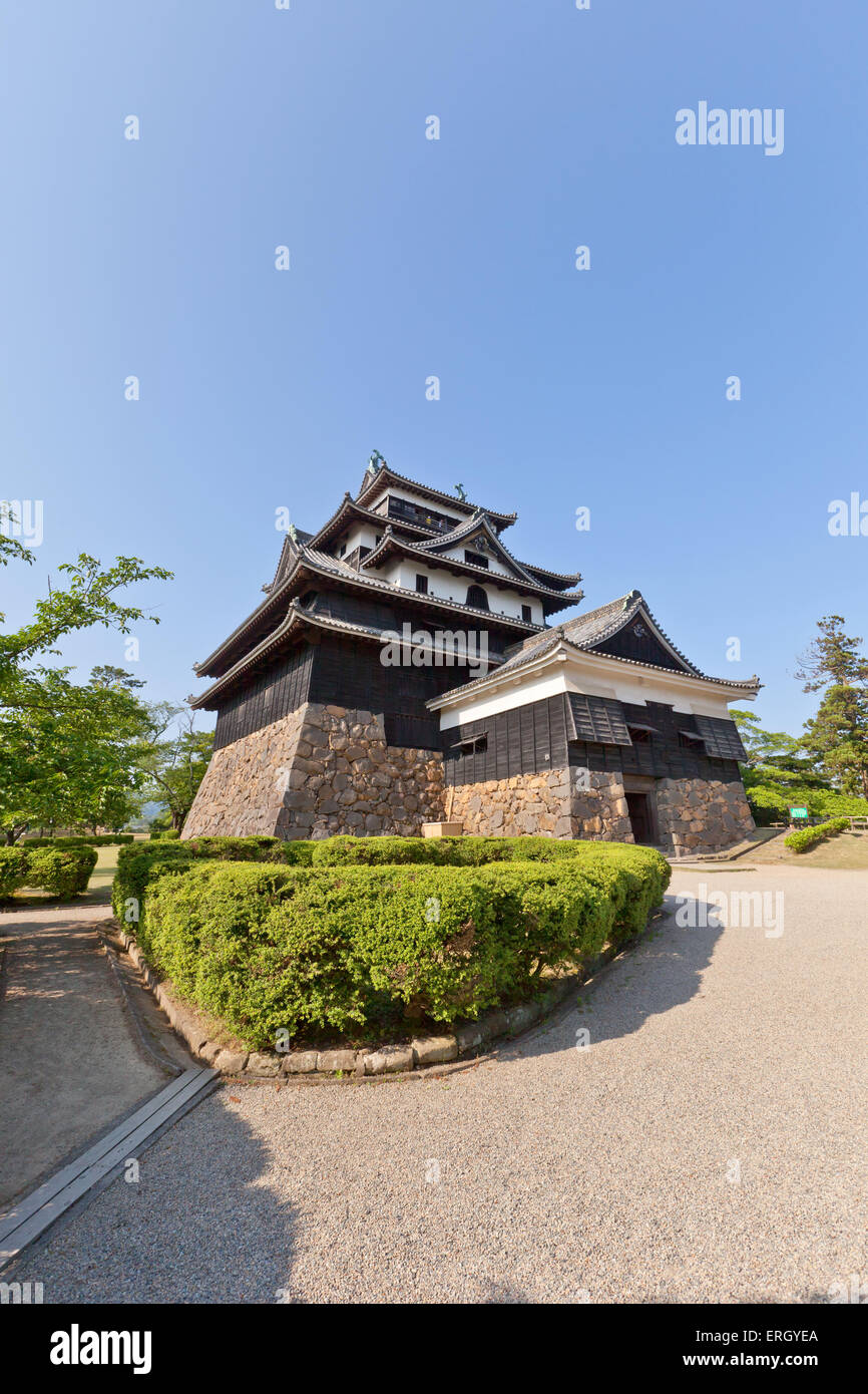 Tenere principale (donjon) di Matsue castello (circa 1611) in Matsue, prefettura di Shimane, Giappone. Sito storico nazionale Foto Stock