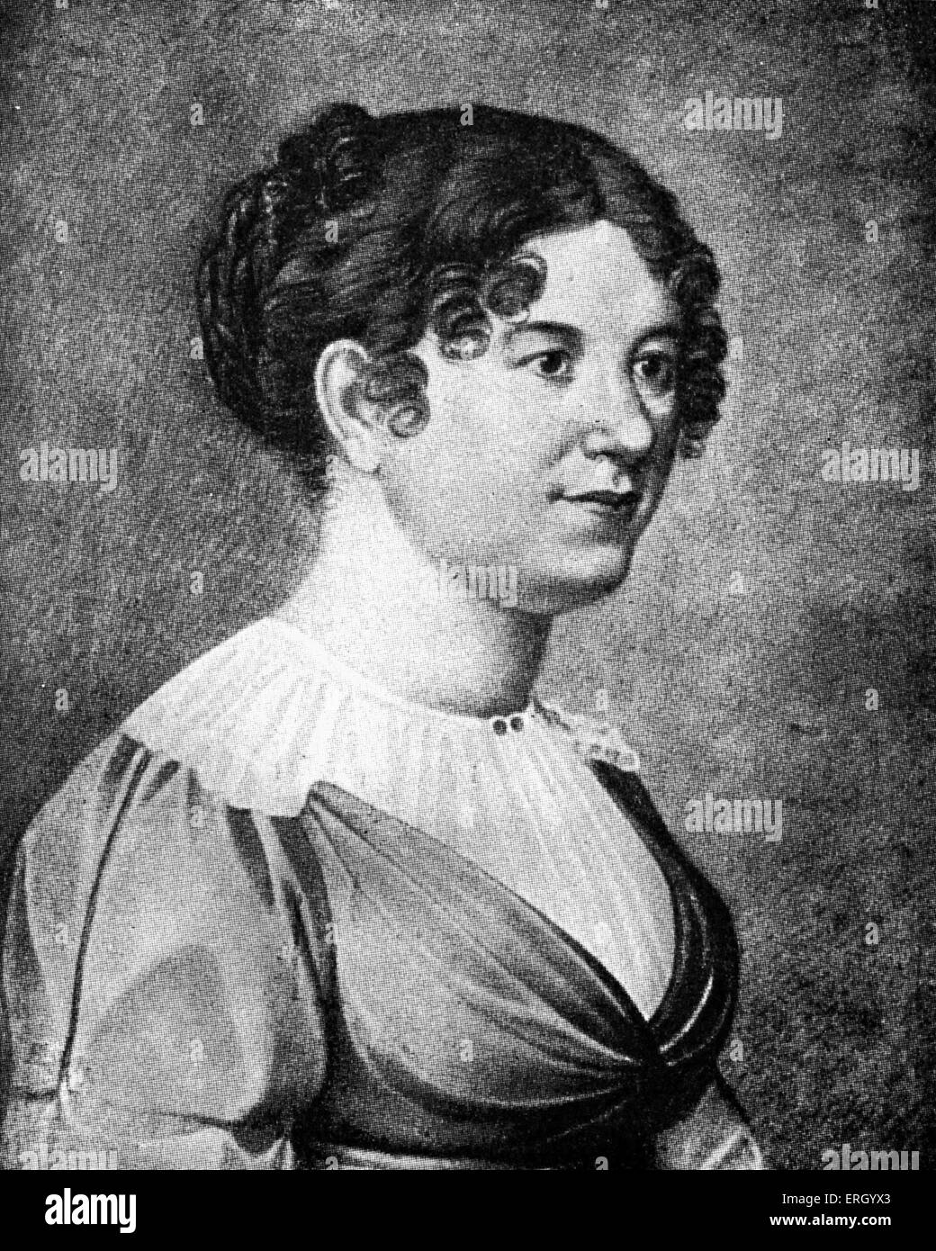 Marianne von Willemer. Padrona di Johann Wolfgang von Goethe, scrittore tedesco: 28 agosto 1749 - 22 Marzo 1832. MVW: 26 novembre Foto Stock