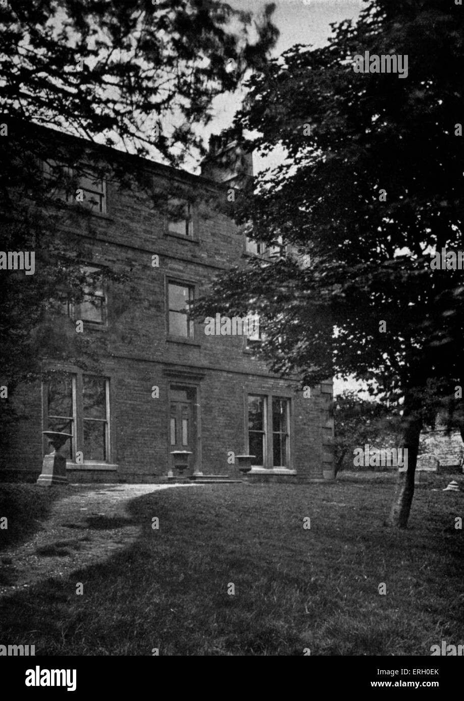 Legge Scuola di collina nei pressi di Halifax. Dovrebbe essere l'originale Wuthering Heights. Wuthering Heights, romanzo di Emily & Charlotte Foto Stock