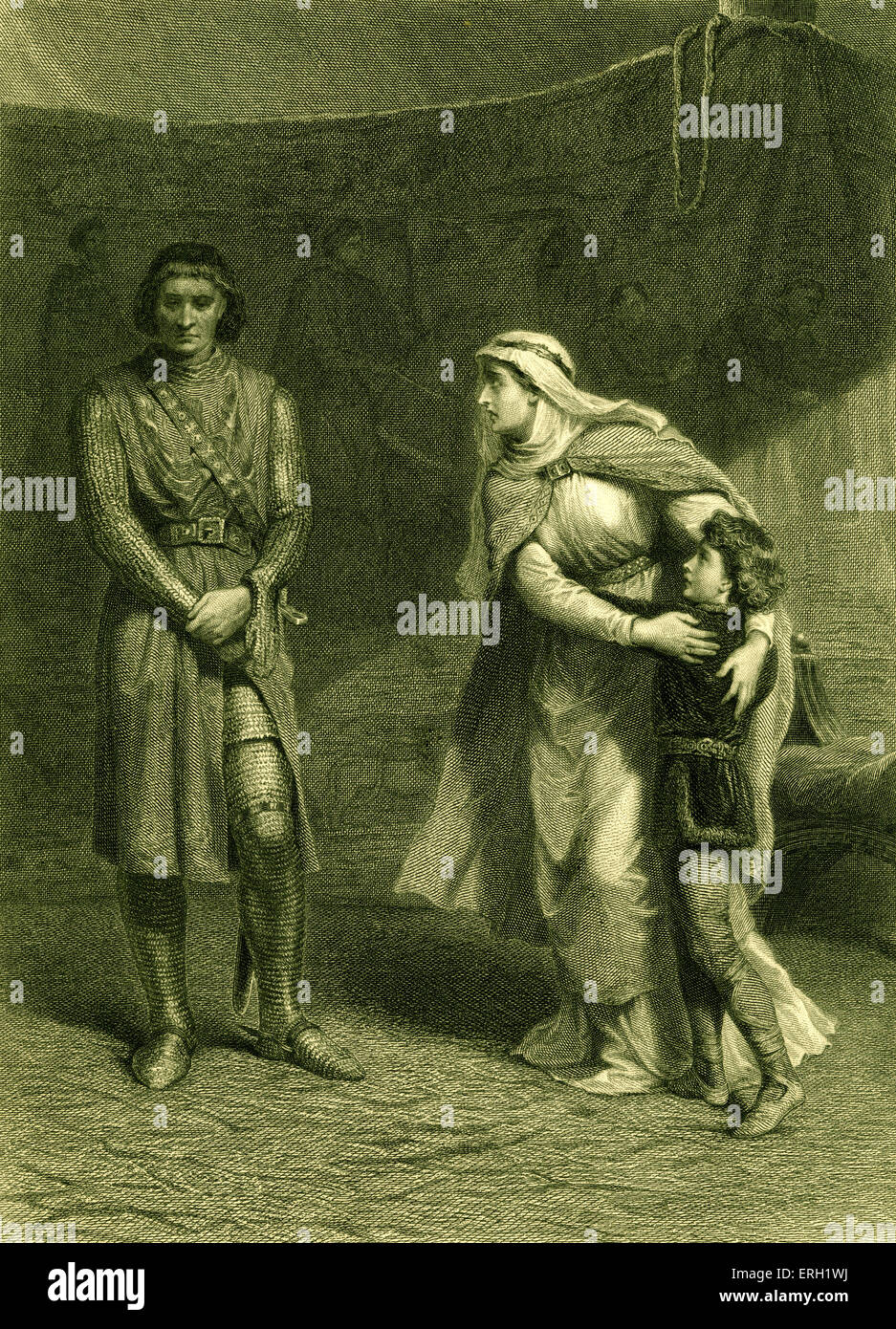 Il re Giovanni (atto III scena 1), Play by William Shakespeare. Costanza, Arthur & Salisbury. "Costanza: O se tu mi insegni a Foto Stock