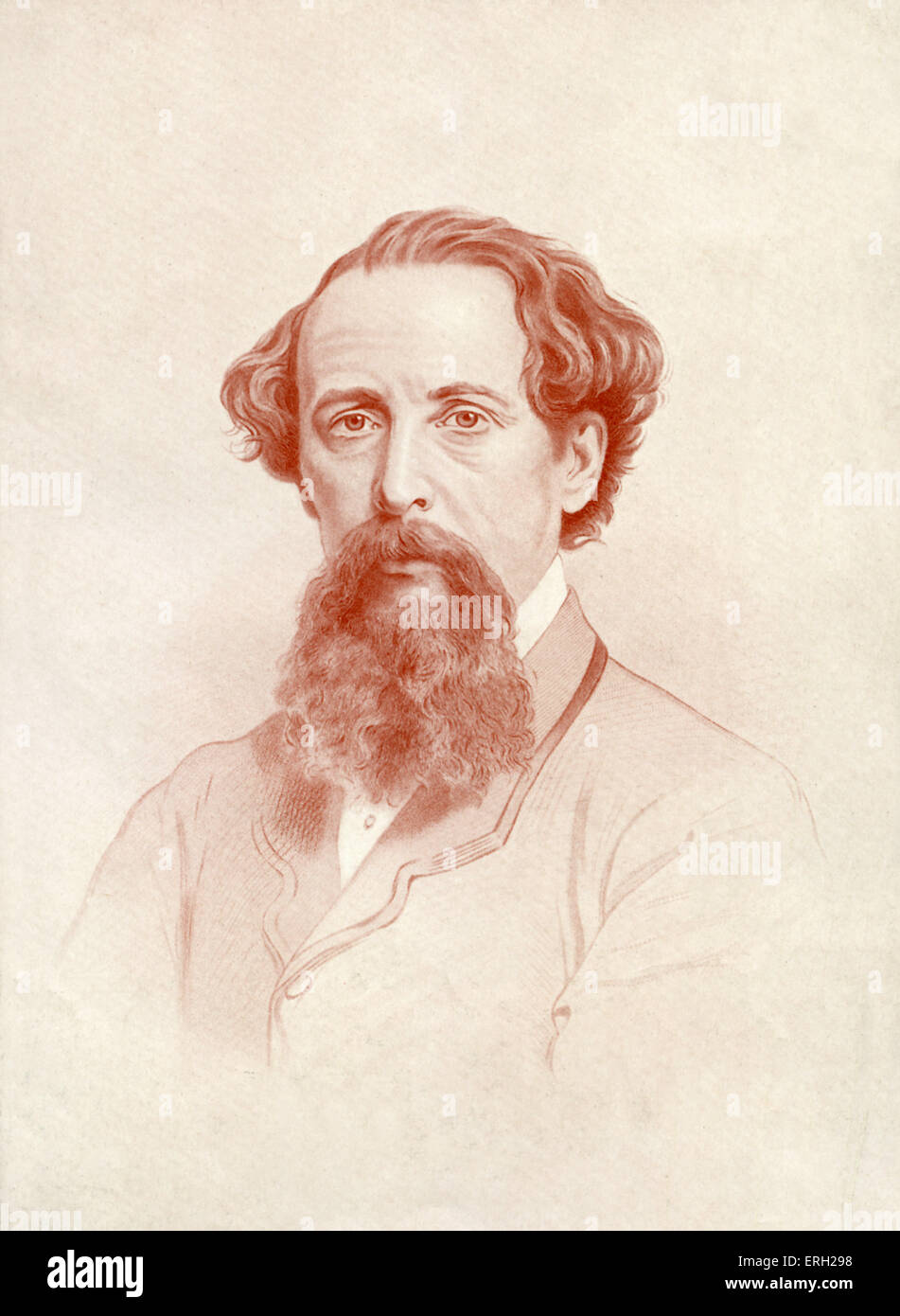 Charles Dickens ritratto -1861 . . Romanziere britannico, 7 febbraio 1812 - 9 giugno 1870. Foto Stock