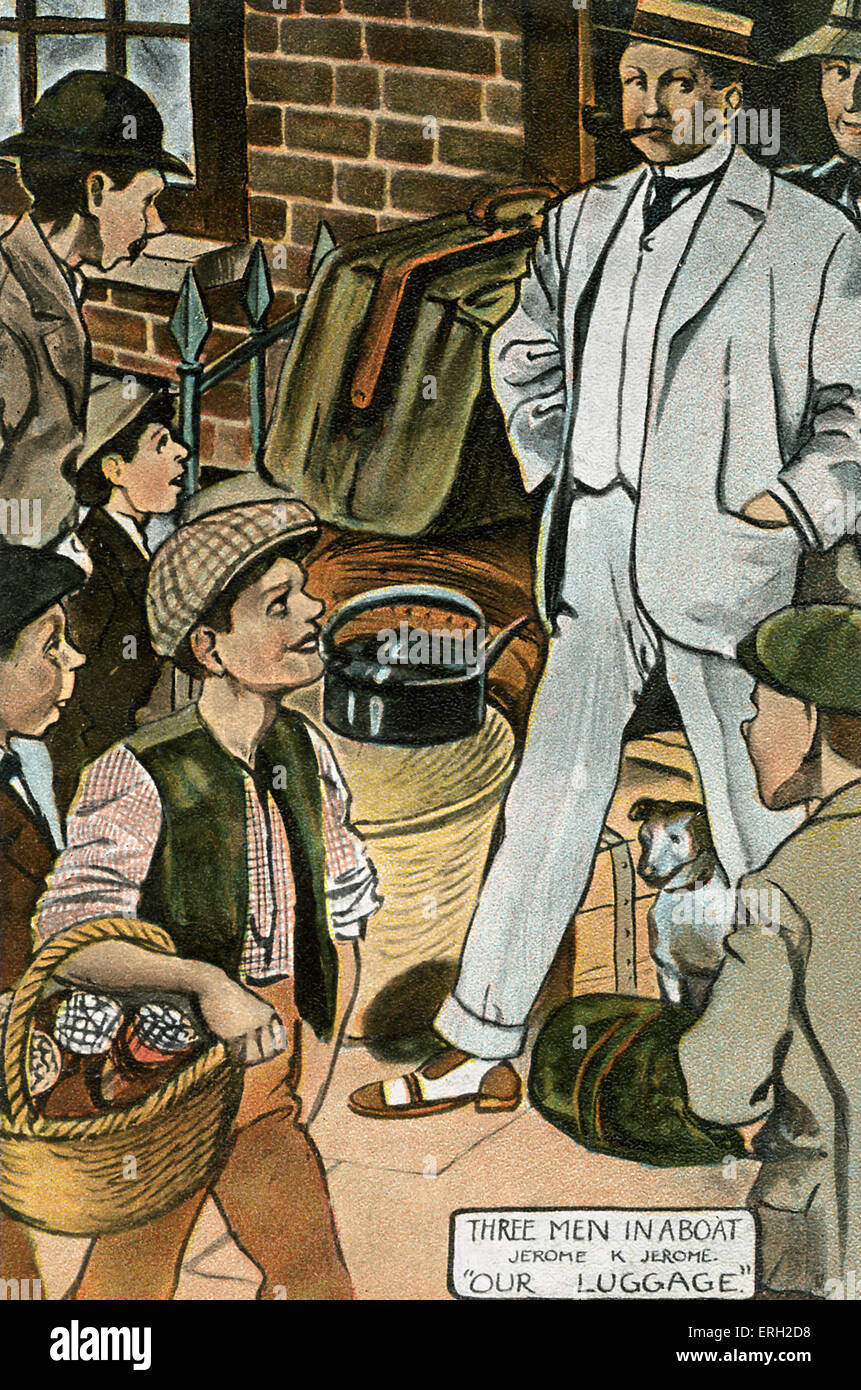 "Tre Uomini in Barca" di Jerome K. Jerome. La didascalia recita: "i nostri bagagli". JKJ: Inglese e scrittore umorista, 2 maggio 1859 - 14 giugno Foto Stock