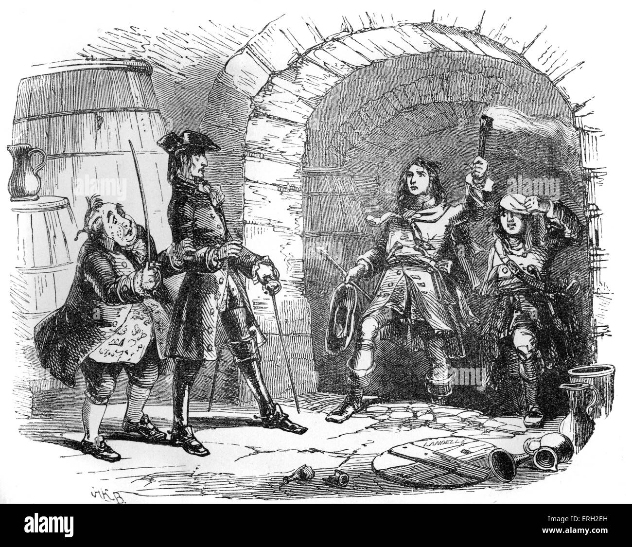 Charles Dickens ' 'Barnaby Rudge" . La didascalia recita: 'il vignaiolo galante". Illustrazione di Phiz (H K Browne). Romanziere inglese: 7 febbraio 1812 - 9 giugno 1870. Foto Stock