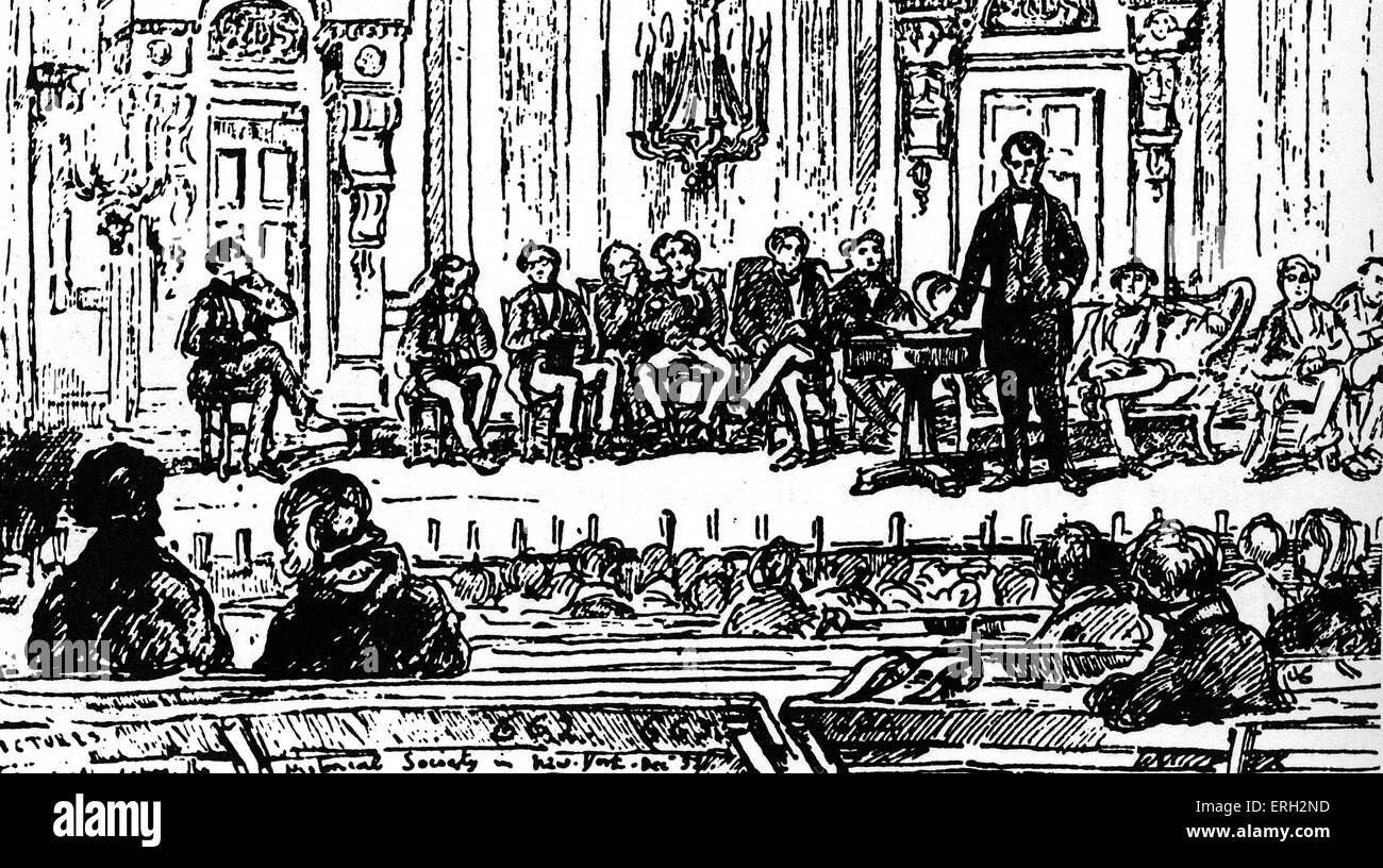 George Bancrof lezioni a Historical Society di New York 1852. Storico americano. 30 Ottobre 1800 - 17 gennaio 1891. Foto Stock