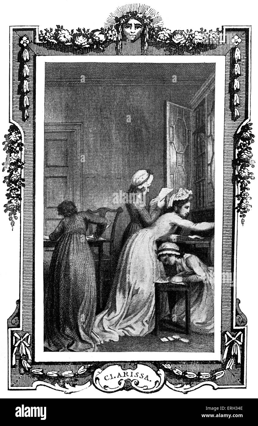 "Clarissa Harlowe; o la storia di un giovane lady' di Samuel Richardson. In primo luogo pubblicato in 1778. Illustrazione di Thomas Foto Stock