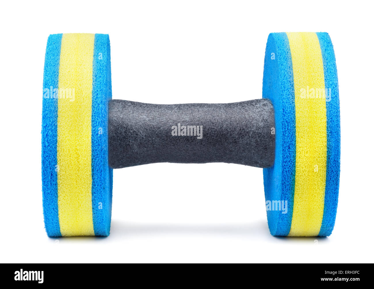Aqua fitness dumbbell isolato su bianco Foto Stock