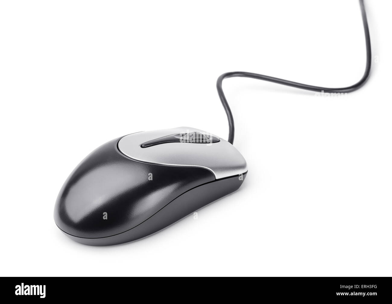 Il mouse del computer isolato su bianco Foto Stock