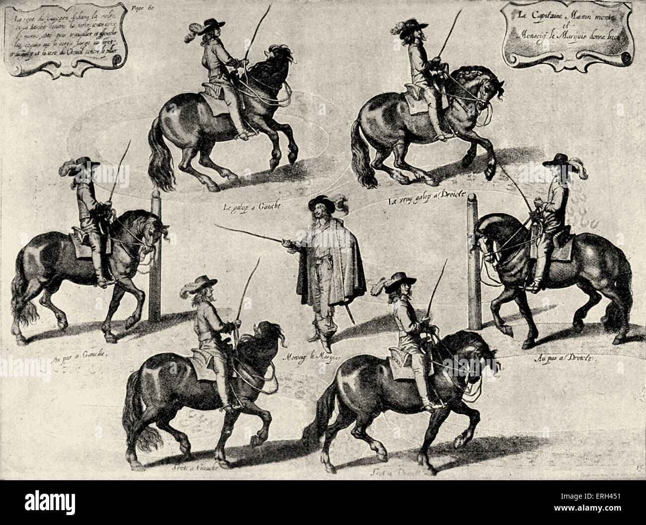 'Méthode et invenzione nouvelle de dresser les chevaux" (una nuova invenzione e la tecnica per l'addestramento di cavalli), da William Foto Stock
