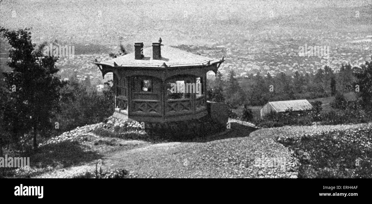 Mark Twain 's studio alla fattoria di cava, Elmira, New York dove iniziò a scrivere "Tom Sawyer'. Mark Twain (nome della penna per Samuele Foto Stock