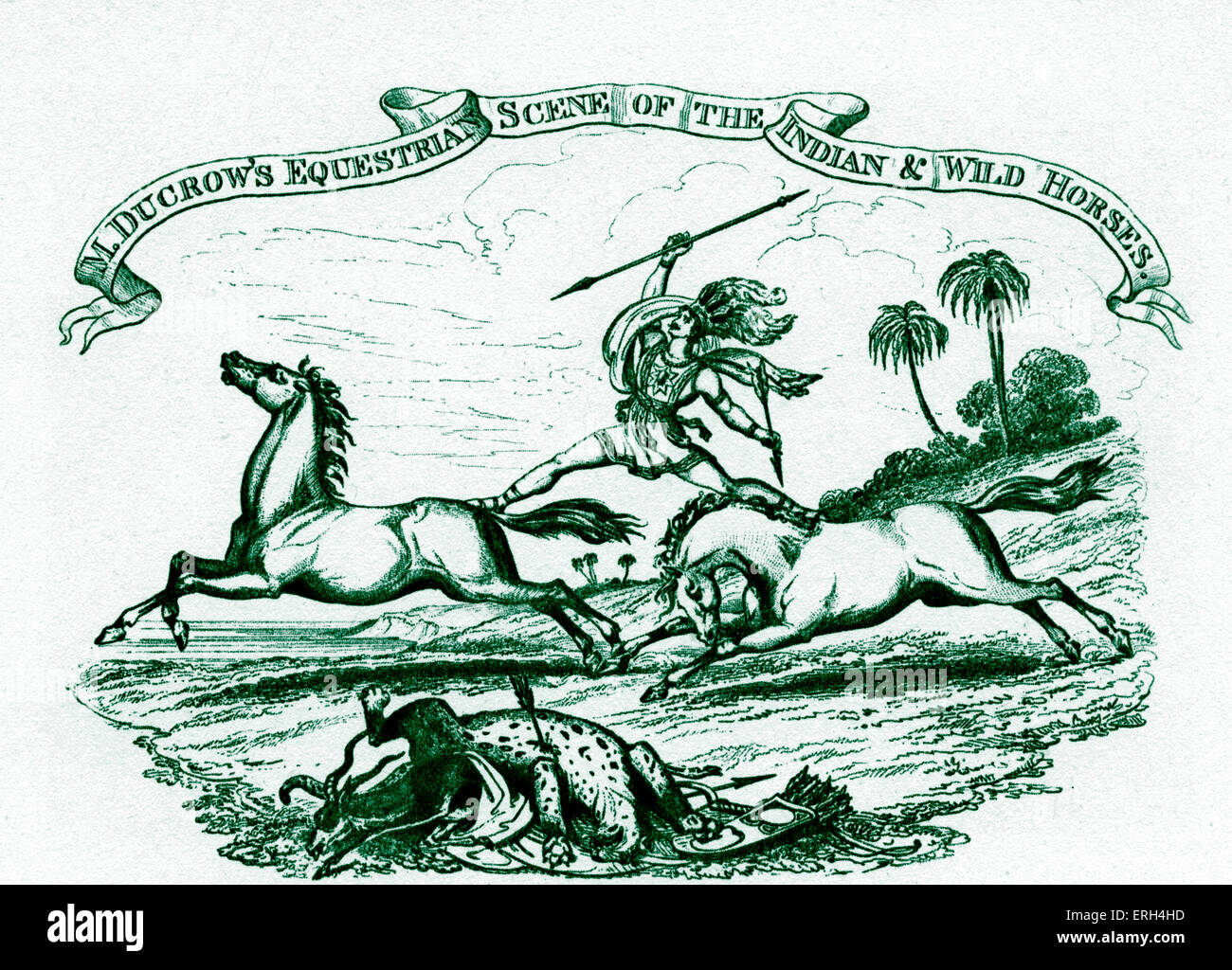 Scene da "Harlequin Red Riding-Hood' da Tom il cofano. Gli orologi della folla un circo eseguire sul palco. TH British humorist e Foto Stock