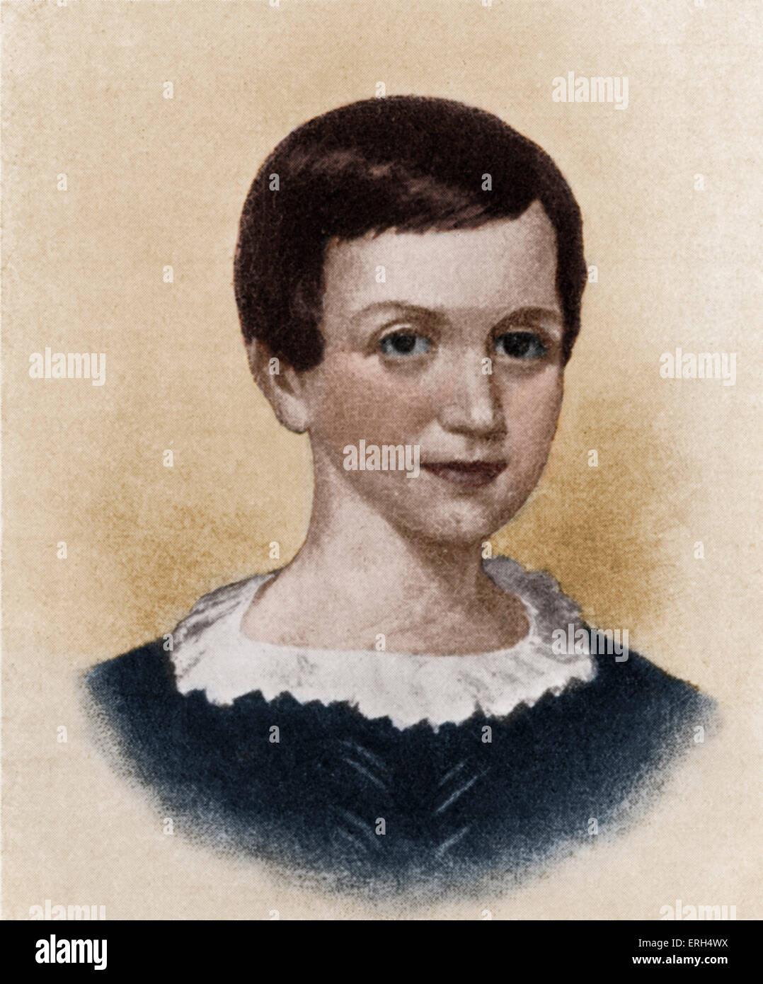 Emily Dickinson - c. 1924. Poeta americano: 10 dicembre 1830 - 15 maggio 1886. Versione Colorised. Foto Stock