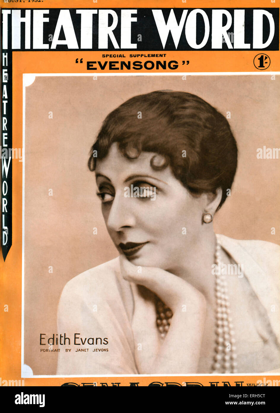 Edith Evans (Irela) in ' ' Evensong adattato da Beverley Nichols" romanzo di Edward Knoblock and Beverley Nichols, regine Foto Stock