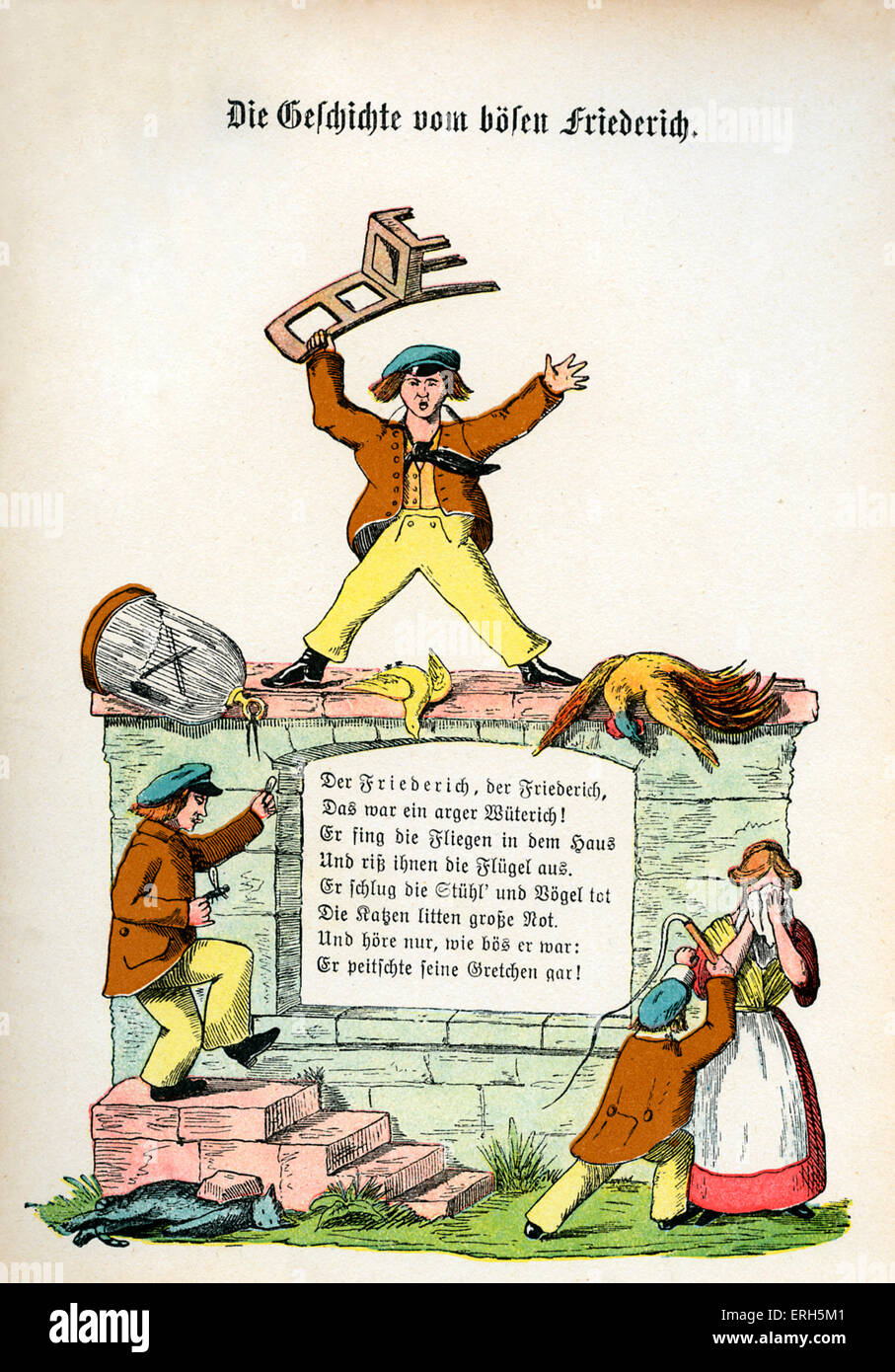 Der Struwwelpeter [Shock-guidato Pietro] dal dottor Heinrich Hoffmann. La storia di bad Friederich [Die Geschichte vom bösen Foto Stock