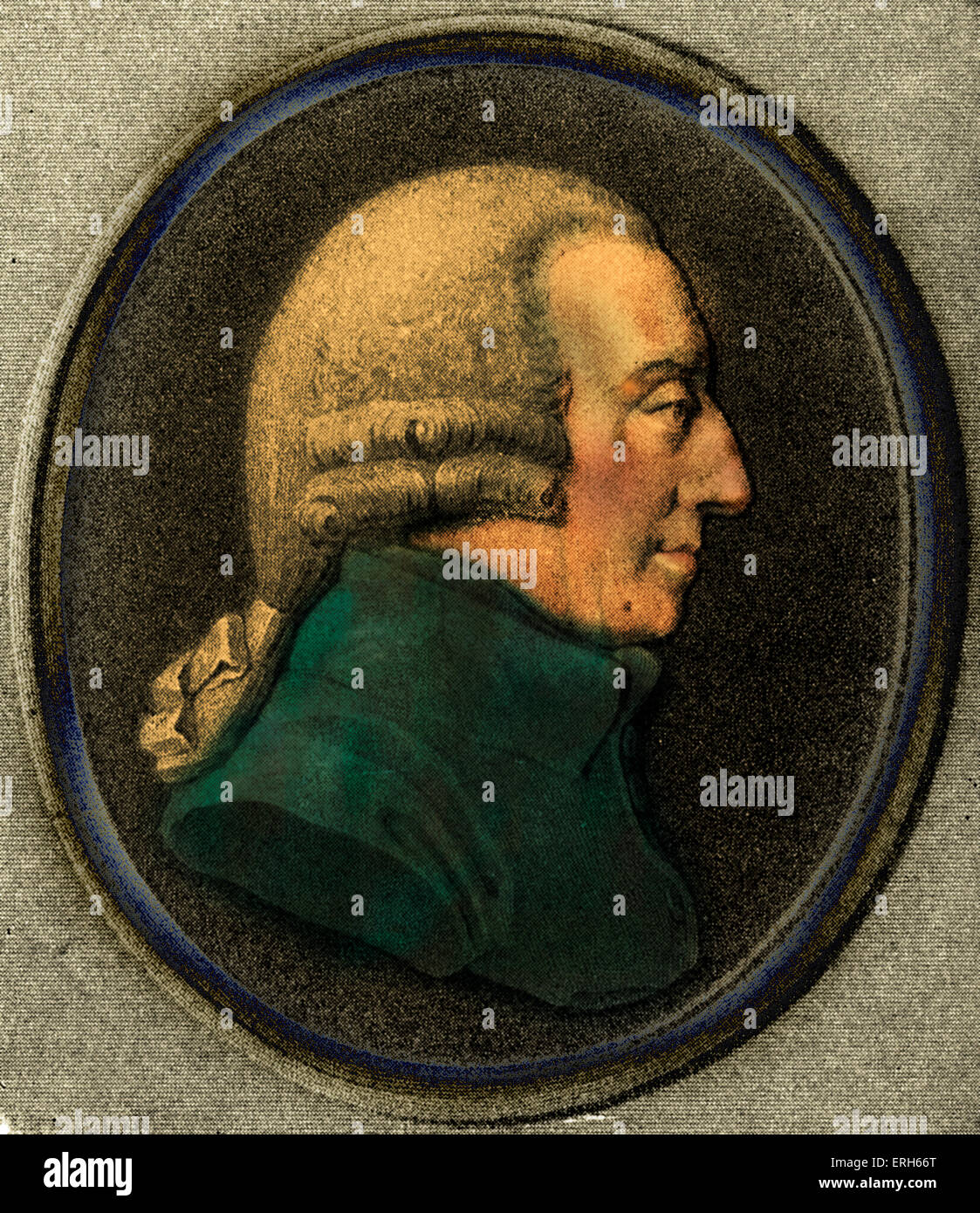 Adam Smith, 16 Giugno 1723 - 17 luglio 1790. Scottish filosofo morale e un pioniere di economia politica. Autore di "la ricchezza delle nazioni", considerato il suo opus magnum e la prima opera moderna di economia. Medaglione da Tassie Foto Stock
