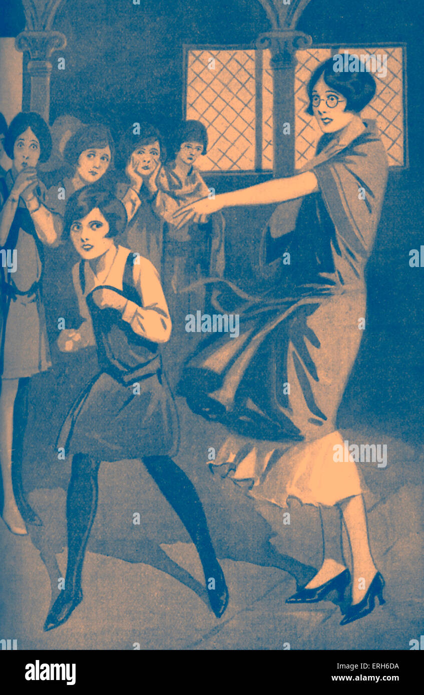 1920s educandato storia illustrazione- 'Lucia il secondo termine' da Mabel Marlowe. Foto Stock