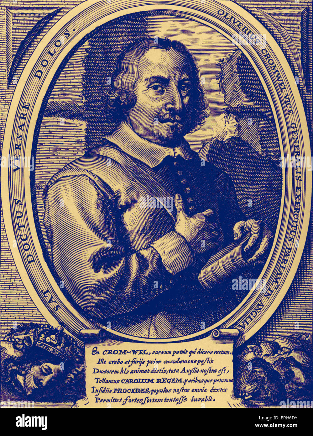 Oliver Cromwell ritratto. Inglese leader militare e politico. 25 Aprile 1599 - 3 Settembre 1658 - Foto Stock