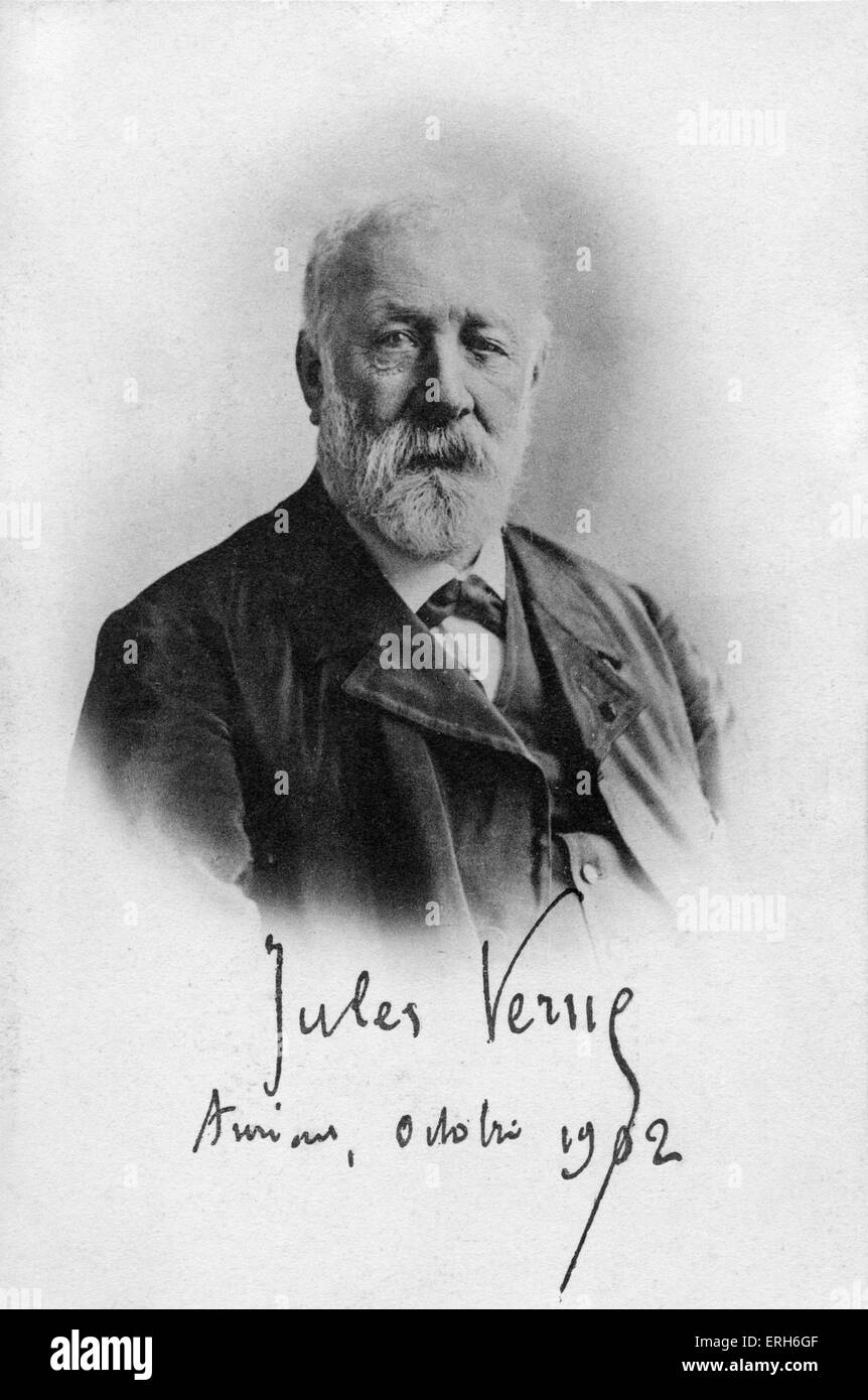 Jules Verne - ritratto. Amiens, Francia, ottobre 1902. Lo scrittore francese 1828-1905. Autore di ' il giro del mondo in 80 giorni", Foto Stock