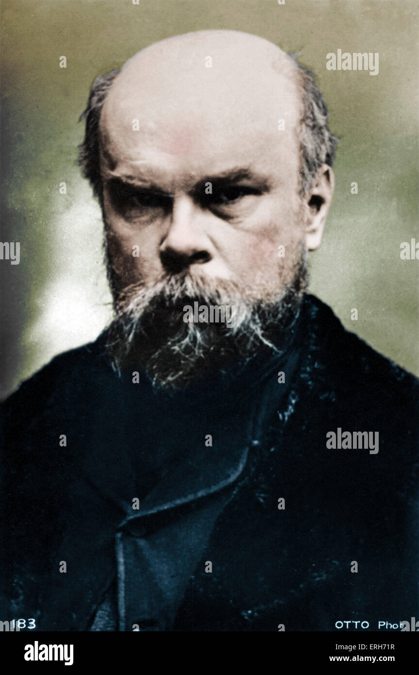 Paul Verlaine ritratto - poeta francese 1844 - 1896. Otto foto. Francia Foto Stock