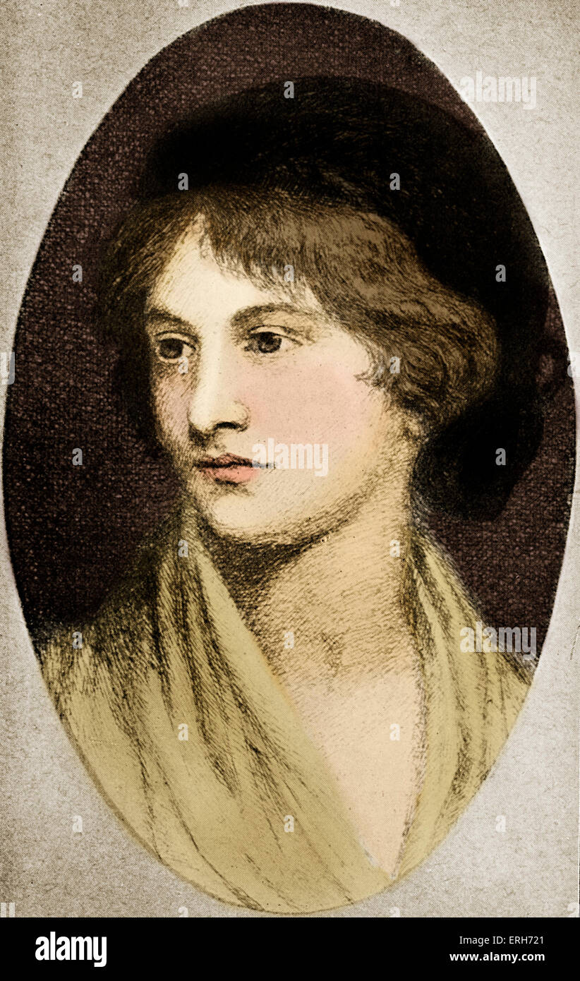 Mary Wollstonecraft - ritratto. Madre di Mary Wollstonecraft Shelley , moglie di William Godwin. Scrittore britannico 27 Aprile Foto Stock