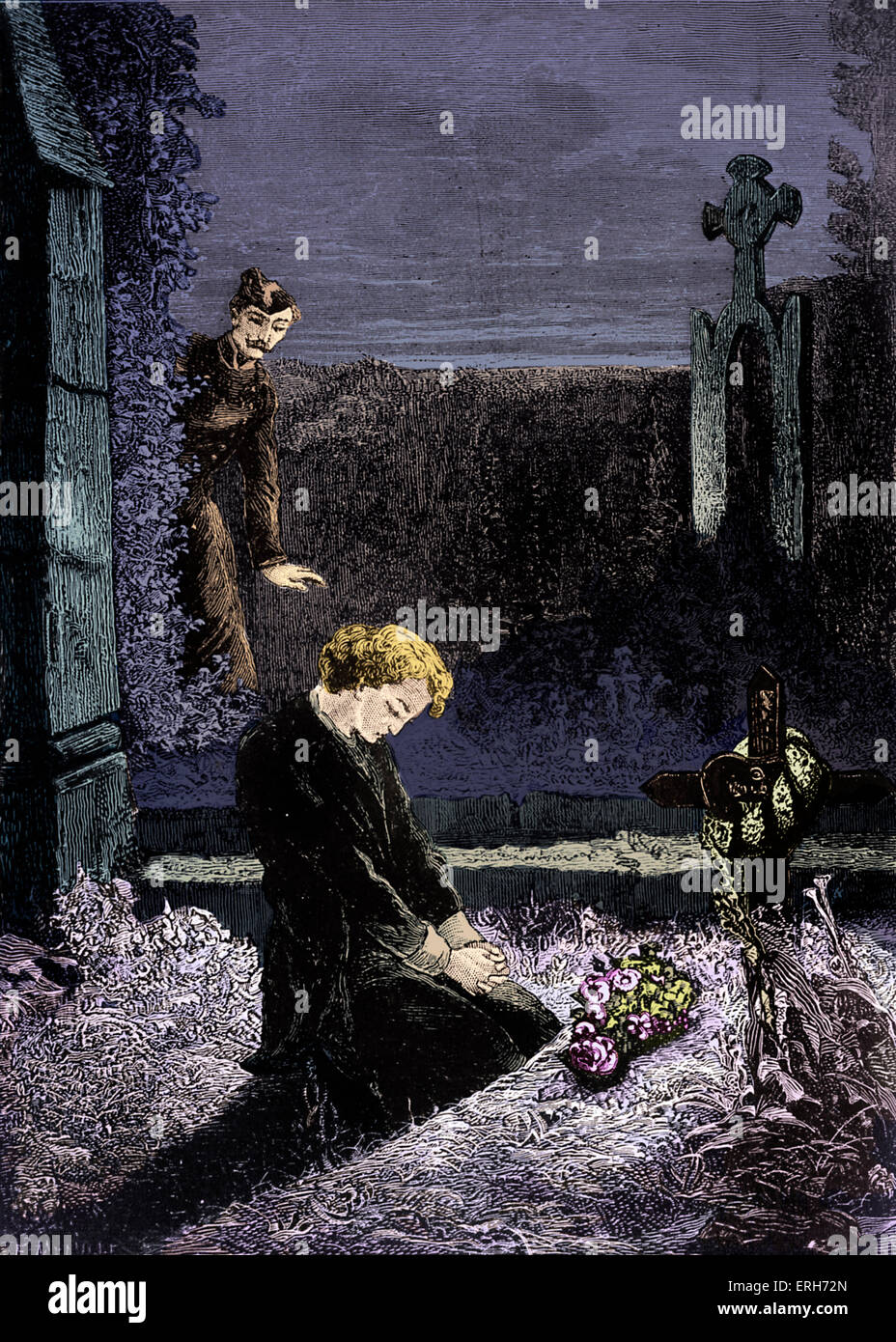 Victor Hugo - il poeta francese e romanziere del romanzo, "Les Misérables'. Illustrazione di Fortune Meaulle. 'Mario' 26 Febbraio 1802 - 22 Maggio 1885 Foto Stock