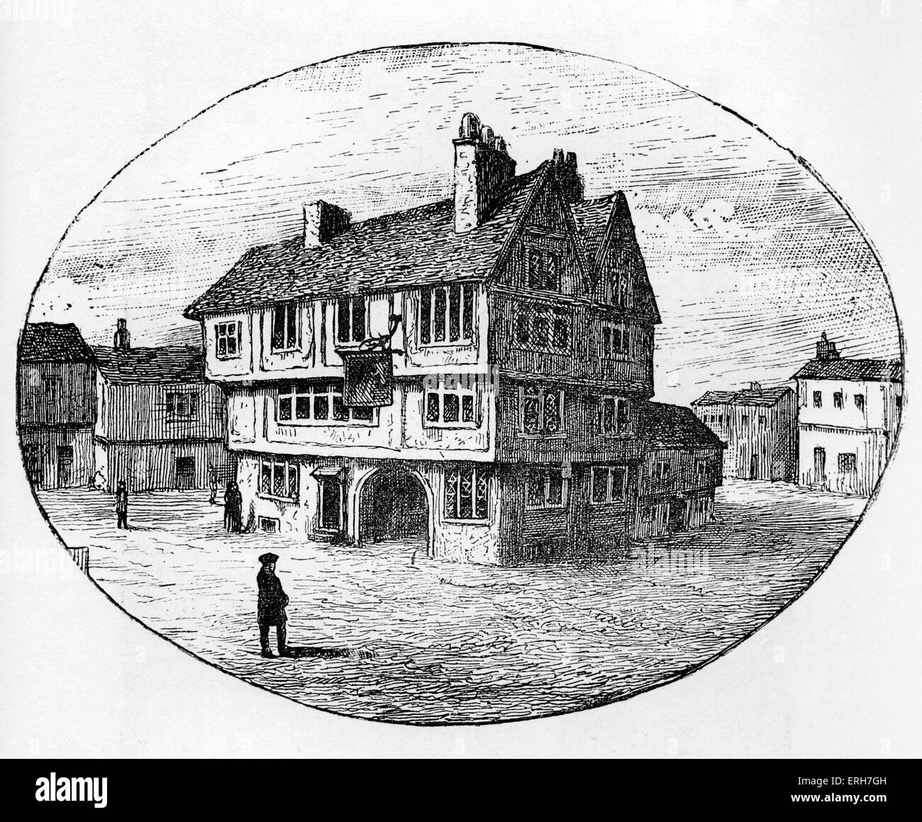 La casa in Widemarsh STREET, Hereford, dove Davide Garrickwas nato. Garrick era un attore inglese, drammaturgo, teatro manager e produttore. (19 febbraio 1717 - 20 gennaio 1779) Foto Stock
