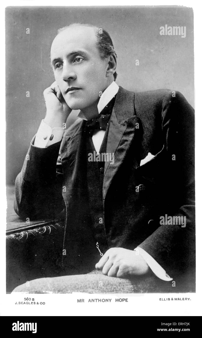 Anthony Hope. Romanziere inglese 9 Febbraio 1863 - 8 luglio 1933. Noto per 'il Prigioniero di Zenda' 1894. Foto Stock
