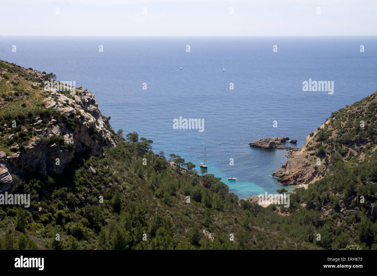 La costa vicino a Port Andratx Foto Stock
