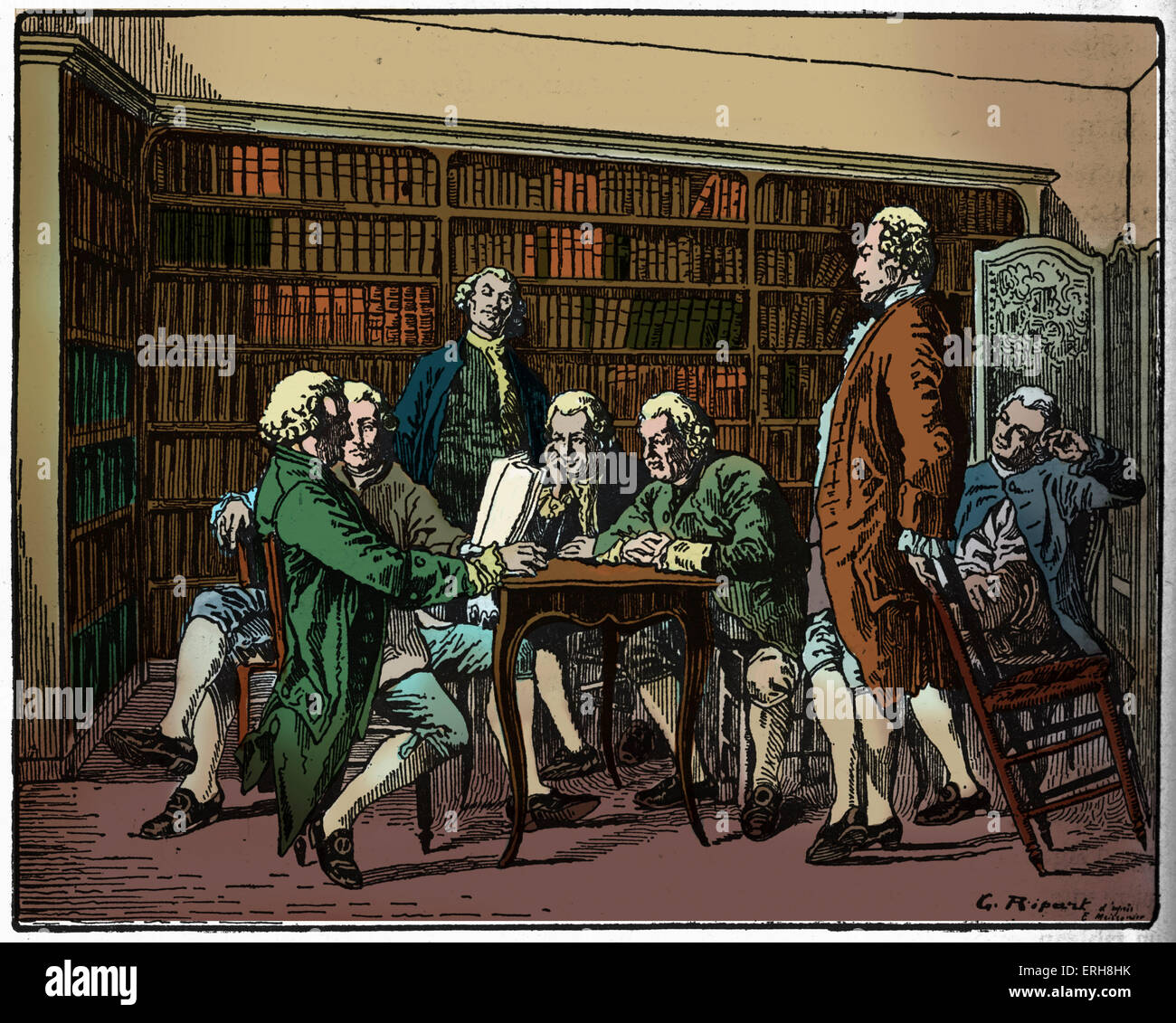 Denis Diderot - Illuminismo francese scrittore e filosofo, generale editore della famosa Enciclopedia (Encyclopédie) a Foto Stock