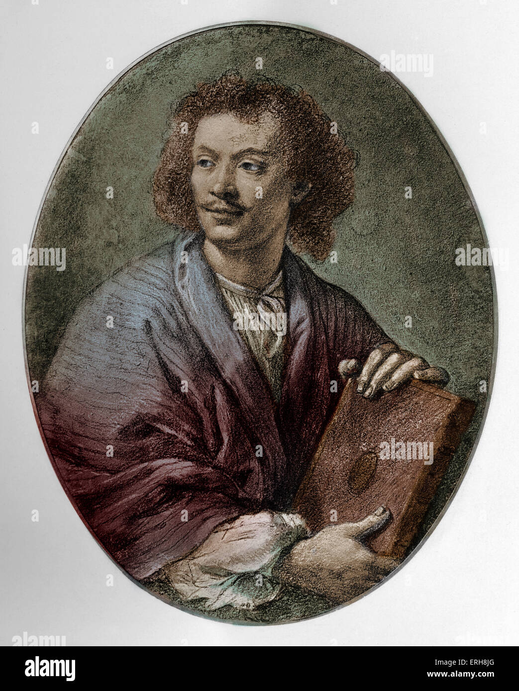 Molière (vero nome Jan-Baptiste Poquelin) - ritratto. Drammaturgo francese, fumetti, drammaturgo e regista teatrale, 1646 - 1673 Foto Stock