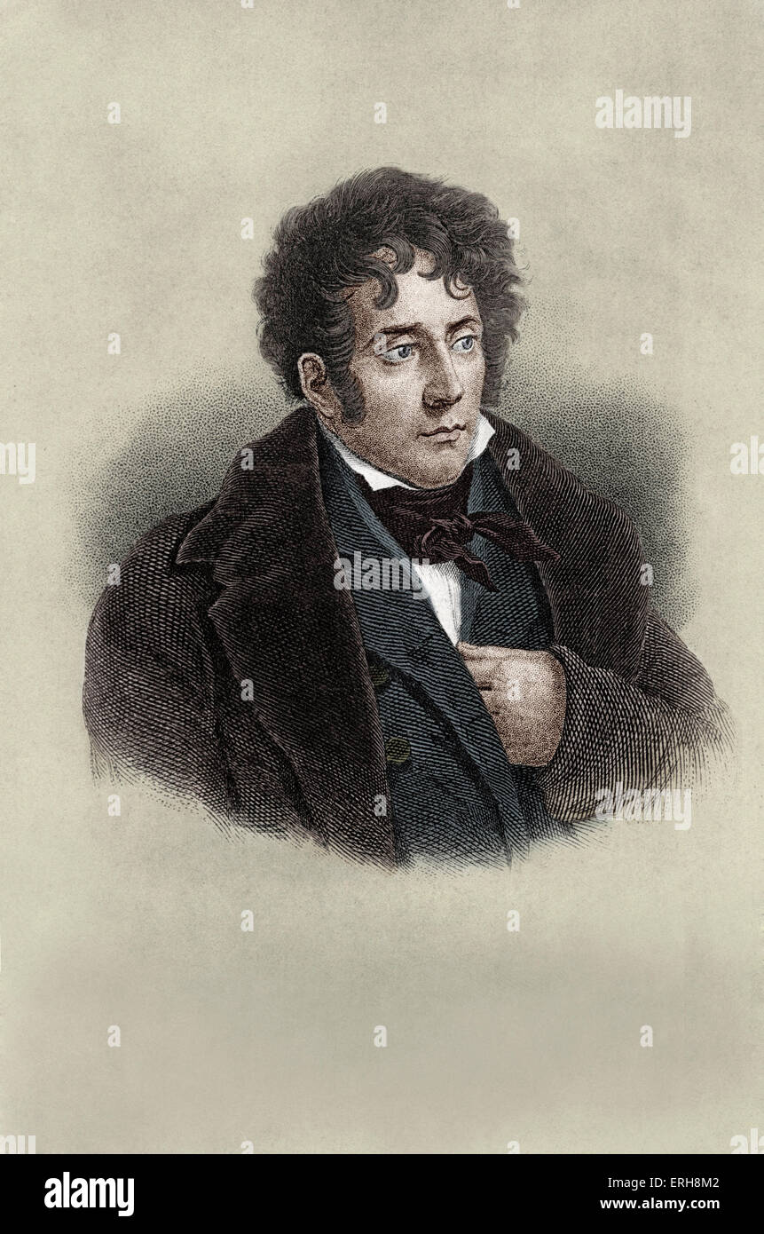 Il visconte Chateaubriand, scrittore francese, 1768-1848. Foto Stock