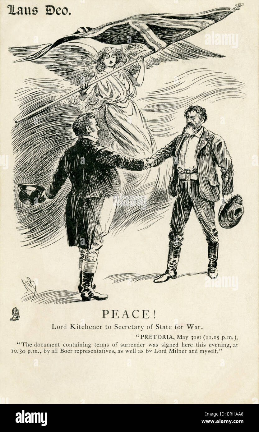 Lord Kitchener (1850-1916) è stato il Comandante in capo per le forze britanniche nella Seconda guerra boera (1899-1902). Britania sovrintende Foto Stock