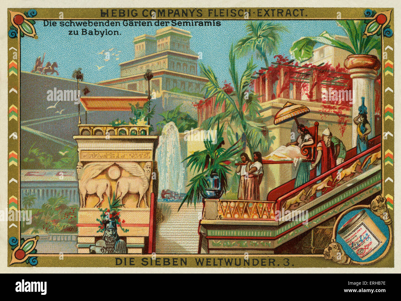 The hanging gardens of semiramis of babylon immagini e fotografie stock