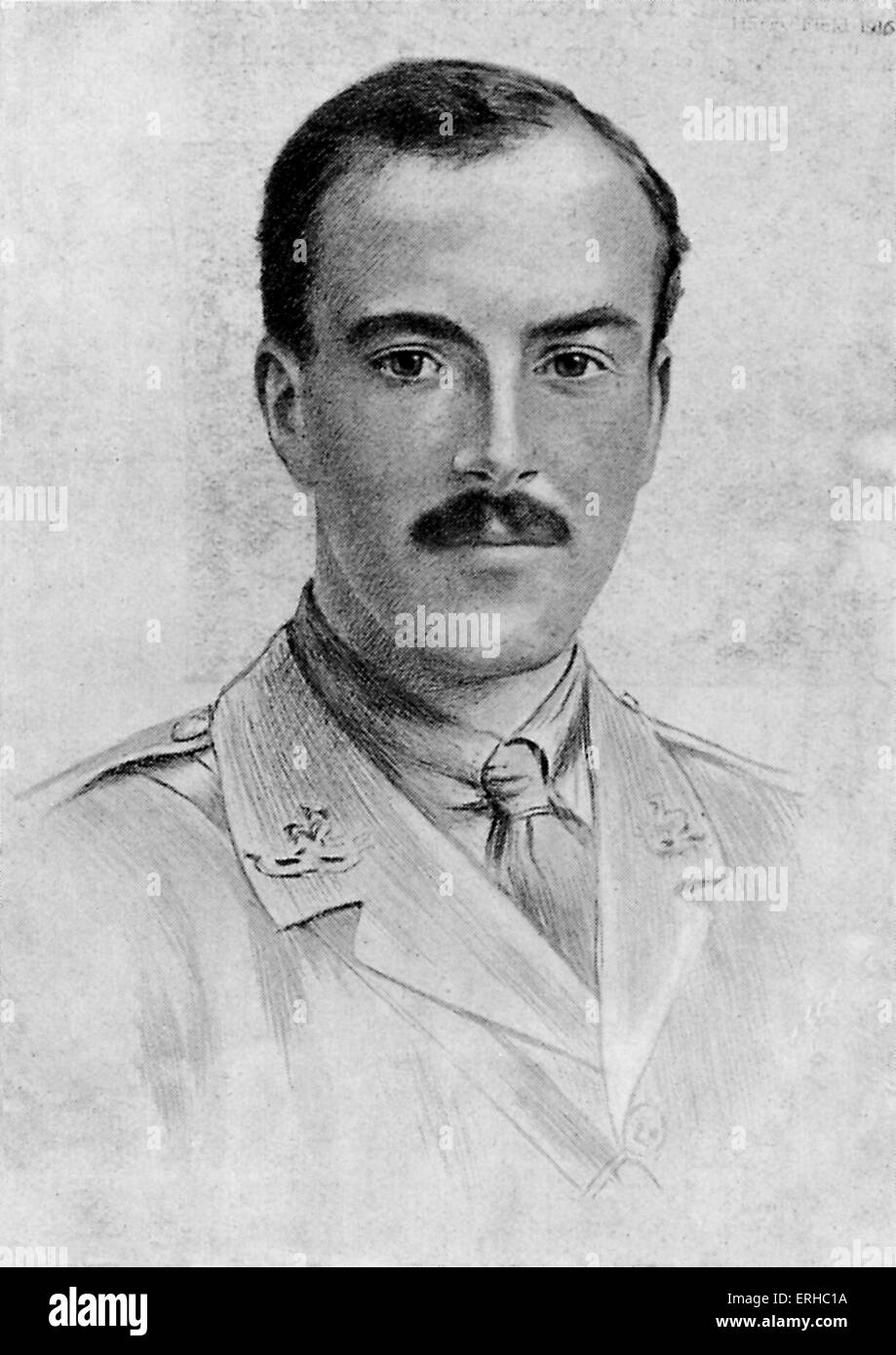 Henry Lionel Campo - poeta di guerra. Dopo che Chalk disegno da L. Leslie Brooke. Soldato inglese durante la Prima Guerra Mondiale in servizio a Sesto Foto Stock