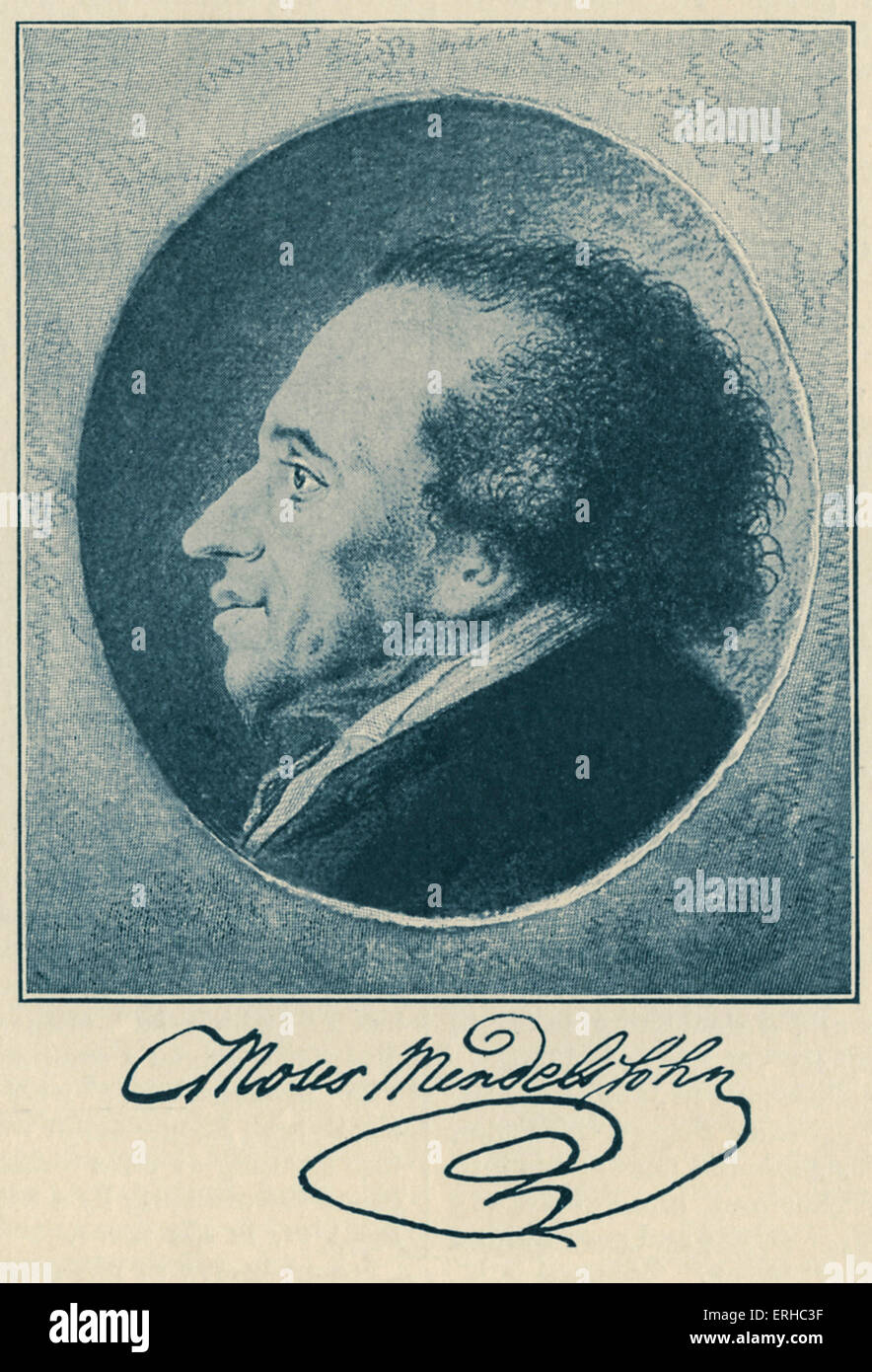 Mosè Mendelssohn. Ritratto di Daniel Niklaus Chodowiecki. MM, filosofo tedesco: 6 settembre 1729 - 4 gennaio 1786. DNC, Foto Stock
